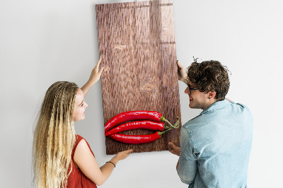 Tableau magnétique effaçable Poivrons sur une planche
