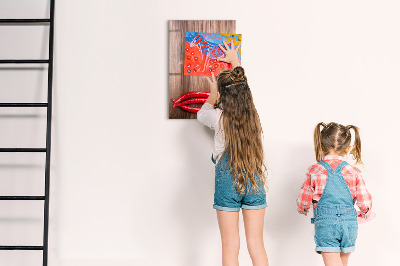 Tableau magnétique effaçable Poivrons sur une planche