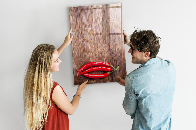 Tableau magnétique effaçable Poivrons sur une planche