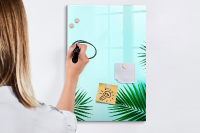 Tableau magnétique effaçable Feuilles tropicales