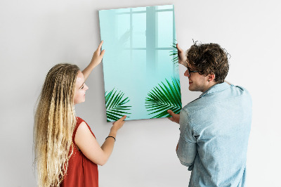 Tableau magnétique effaçable Feuilles tropicales
