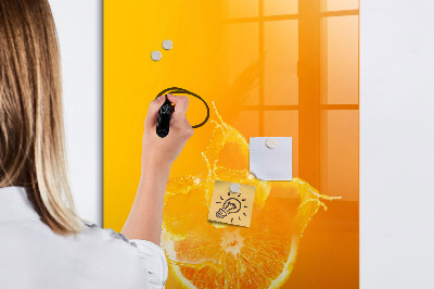 Tableau aimanté mural Du jus d'orange