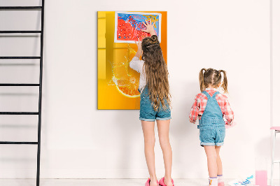 Tableau aimanté mural Du jus d'orange