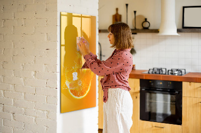 Tableau aimanté mural Du jus d'orange