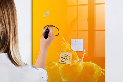 Tableau aimanté mural Du jus d'orange