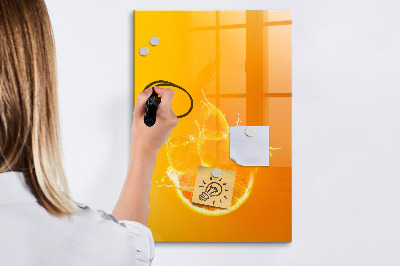 Tableau aimanté mural Du jus d'orange