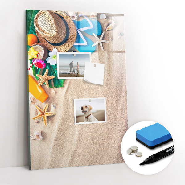 Tableau magnétique effaçable Plage de sable