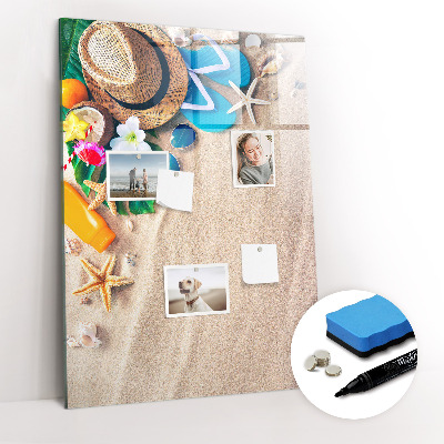 Tableau magnétique effaçable Plage de sable