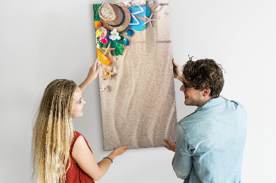 Tableau magnétique effaçable Plage de sable
