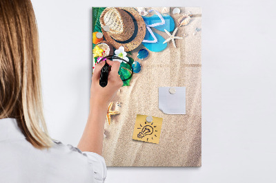 Tableau magnétique effaçable Plage de sable