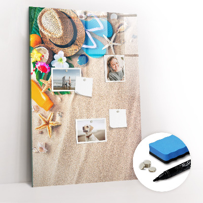 Tableau magnétique effaçable Plage de sable