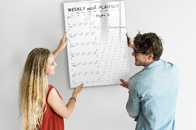 Tableau magnétique effaçable Planificateur de repas hebdomadaire