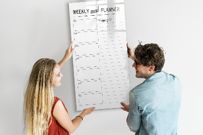 Tableau magnétique effaçable Planificateur de repas hebdomadaire