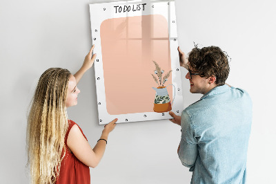 Tableau magnétique effaçable Liste de choses à faire