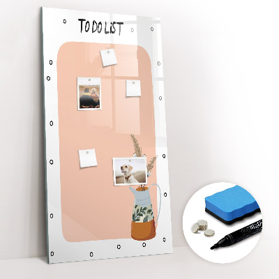 Tableau magnétique effaçable Liste de choses à faire