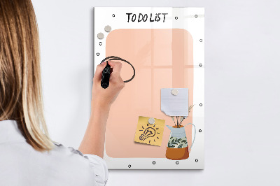 Tableau magnétique effaçable Liste de choses à faire