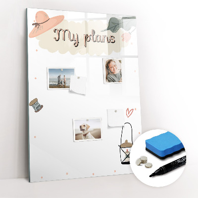 Tableau magnétique décoratif Mes projets