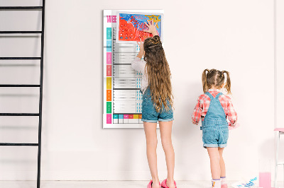 Tableau aimanté mural Planificateur de repas hebdomadaire