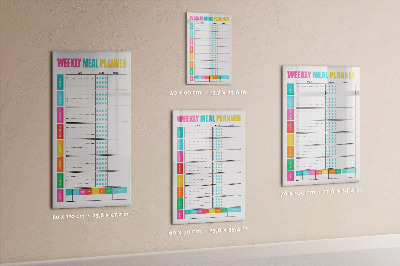 Tableau aimanté mural Planificateur de repas hebdomadaire