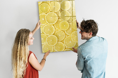Tableau aimanté mural Tranches de citron