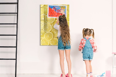Tableau aimanté mural Tranches de citron