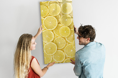 Tableau aimanté mural Tranches de citron