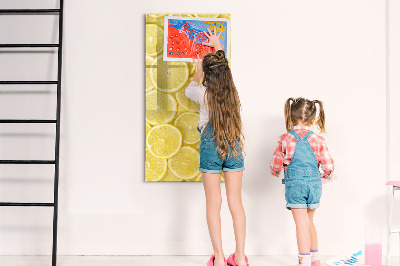 Tableau aimanté mural Tranches de citron