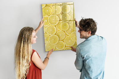 Tableau aimanté mural Tranches de citron