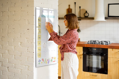 Tableau magnétique effaçable Planificateur de repas hebdomadaire