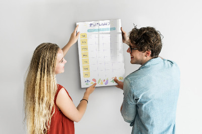 Tableau magnétique effaçable Planificateur de repas hebdomadaire