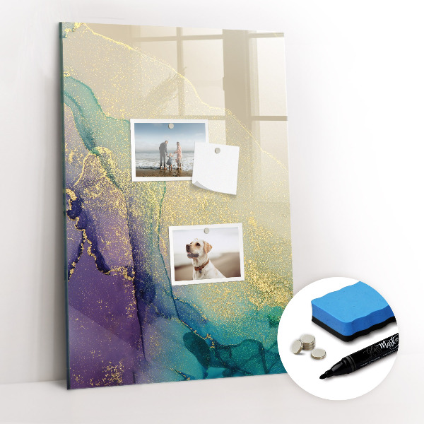 Tableau aimanté mural Marbre coloré