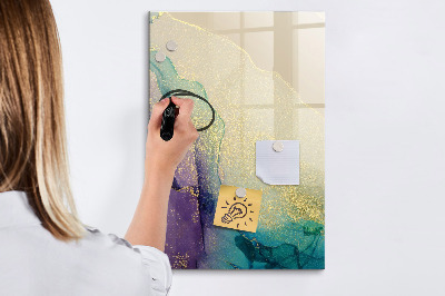 Tableau aimanté mural Marbre coloré