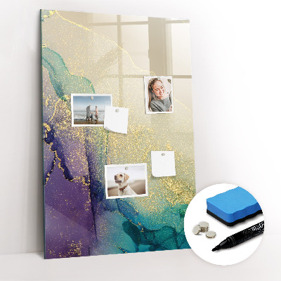 Tableau aimanté mural Marbre coloré