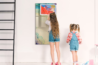 Tableau magnétique effaçable Marbre coloré