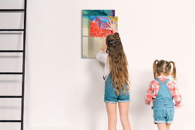 Tableau magnétique effaçable Marbre coloré
