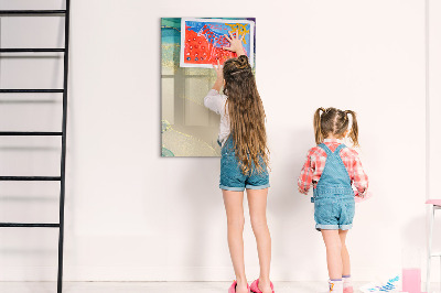 Tableau magnétique effaçable Marbre coloré