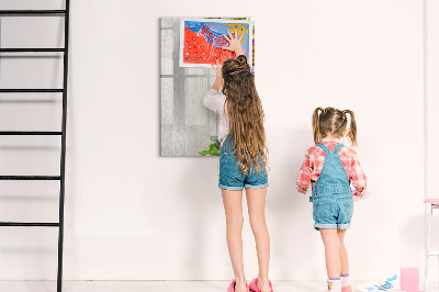 Tableau magnétique effaçable Légumes sur bois