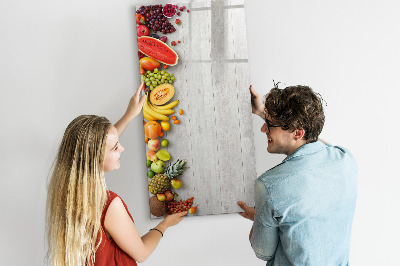 Tableau magnétique décoratif Légumes sur bois
