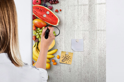 Tableau magnétique décoratif Légumes sur bois