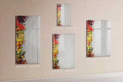 Tableau magnétique décoratif Légumes sur bois