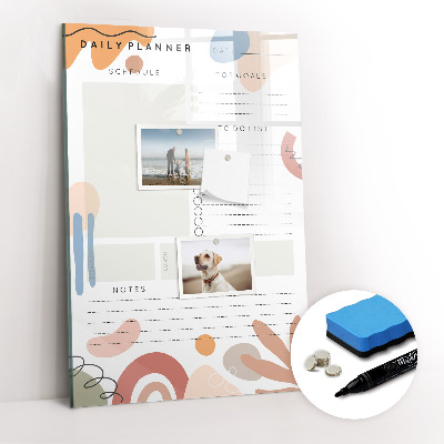 Tableau magnétique effaçable Agenda quotidien