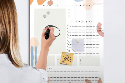 Tableau magnétique effaçable Agenda quotidien