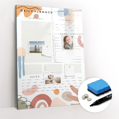 Tableau magnétique effaçable Agenda quotidien
