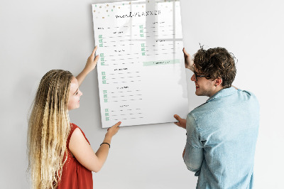 Tableau magnétique décoratif Plan de repas