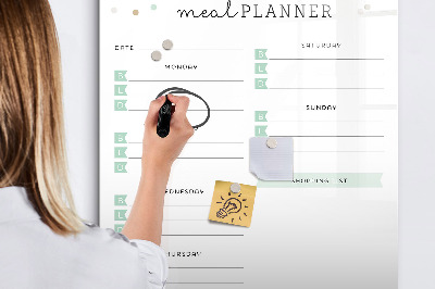 Tableau magnétique décoratif Plan de repas