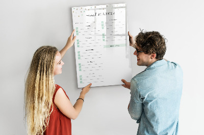 Tableau magnétique décoratif Plan de repas
