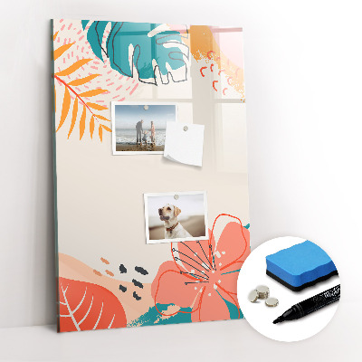 Tableau magnétique effaçable Fleur d'été