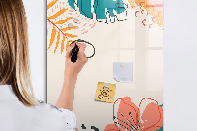 Tableau magnétique effaçable Fleur d'été