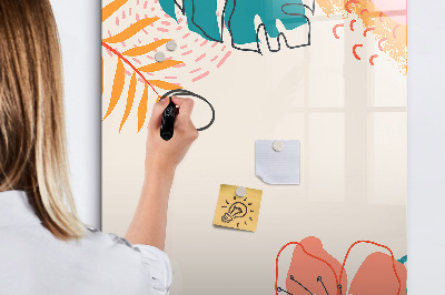Tableau magnétique effaçable Fleur d'été