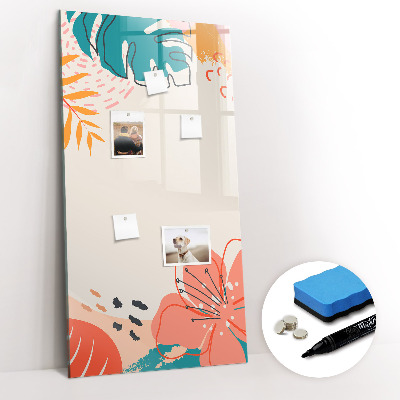 Tableau magnétique effaçable Fleur d'été